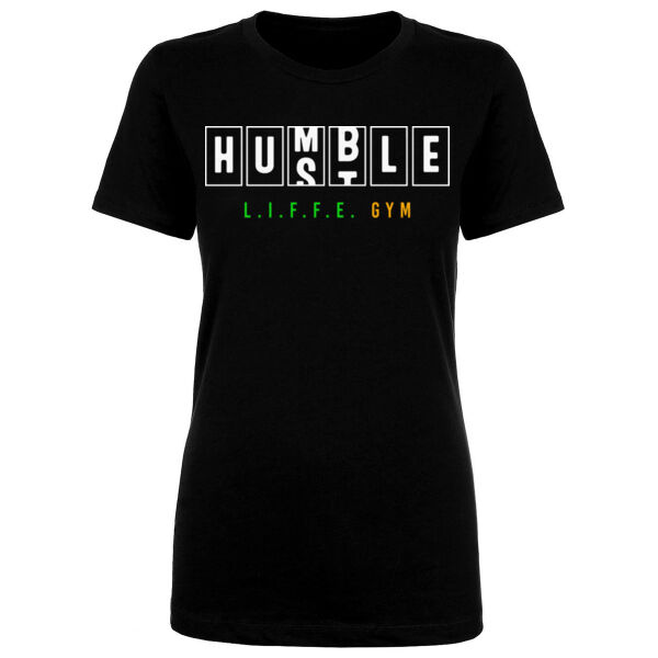 HUMBLE HUSTLE - WOMEN'S FITTED T-SHIRT Thumbnail